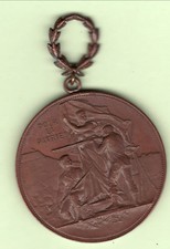 MEDAILLE  TIR CUIVRE fin 19 eme poids 49 gr 60 authentique époque
