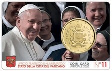 Vatican Coin Card n°11 2020 Armoiries du pape François