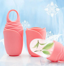 ROULEAU MASSEUR FACIAL GLACON_ ROSE ETERNELLE_SOIN DU VISAGE_SOOOCUTE_SILICONE