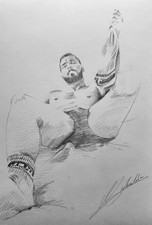 Dessin Original Signé Nu