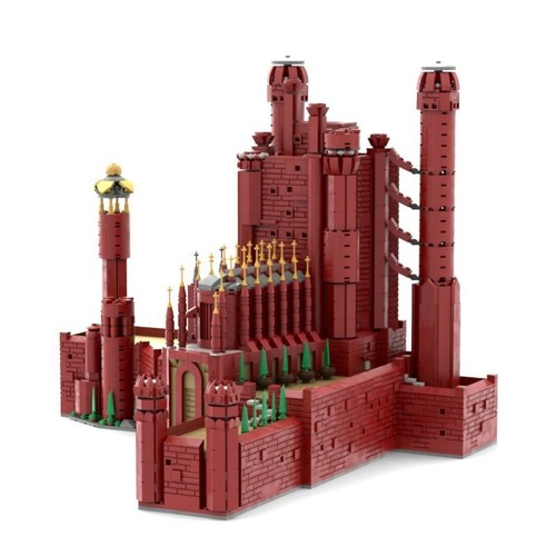 Moc 117962 medieval red - medieval, keep