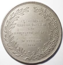 IIe REPUBLIQUE : TRES RARE MEDAILLE HOMMAGE DE LURE A SON MAIRE 1848 (67 mm)