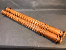 Lot 2 anciennes colonnes en bois buffet Henri 2 décoration d'armoire vintage