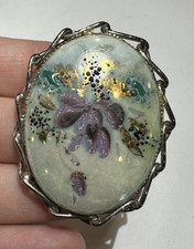 Vintage Main Peint Violet