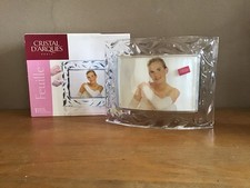 cadre Photo Incurvé en Cristal D'Arques  Neuf Vintage