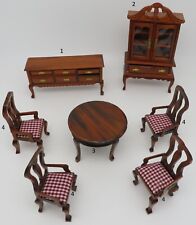 F COFFRET 7 MEUBLES EN BOIS POUR MAISON DE POUPEE "dimensions dans l'annonce"