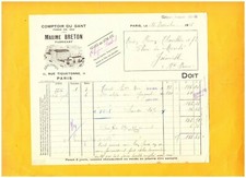 PARIS (II°) USINE de LA NEUVILLE-ROY 60 / GANTS en tissu "Maxime BRETON" en 1926