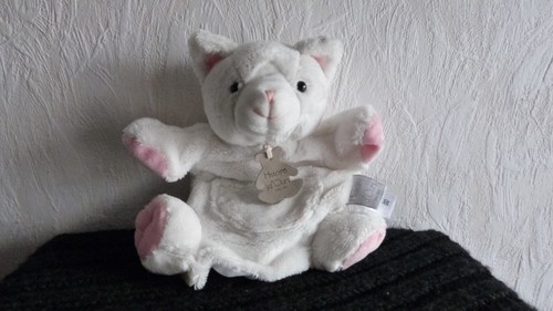 Doudou plat marionnette chat - plat,