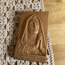 Souvenir De Notre Dame De La Confiance Chevalet Bois 8,5x 14 Vintage Ancien 