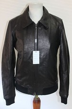 Veste Bomber En Cuir D'Agneau