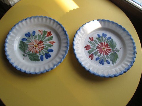 Paire assiettes anciennes - d'assiettes,