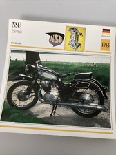 NSU 250 Max 1953 carte moto de collection Atlas Allemagne