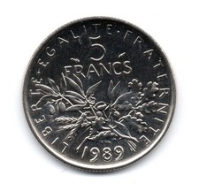 ( E 60 )  France - Frankreich  5 Francs  1999 SPL