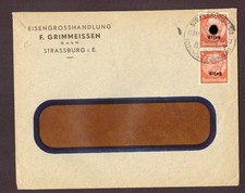Dt. Reich Occupation Alsace affranchissement multiple SST Strasbourg 1941