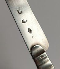 Couteau ancien argent 1819 - 1838 nacre antique letter opener silver MOP knife