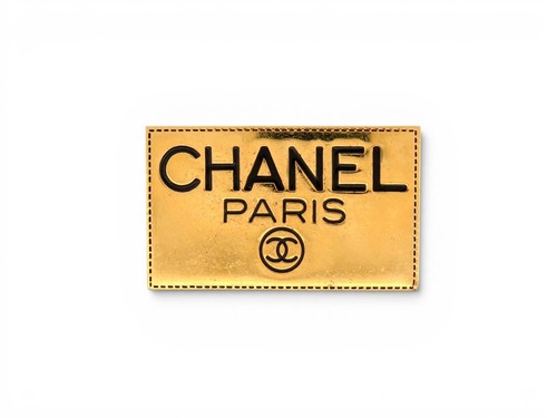 Vintage broche chanel plaque - vintage,