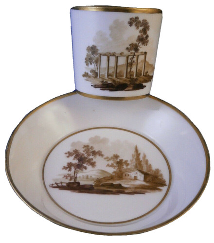 Tasse soucoupe scénique en - tasse, et
