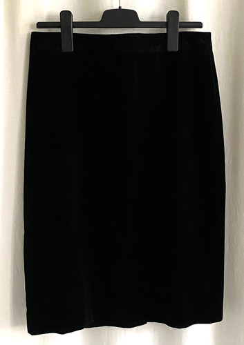 Jupe droite velours - , noir