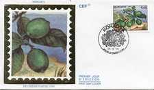 FDC / PREMIER JOUR / MONACO / LES QUATRE SAISONS DE CITRONNIER 1990 ETE