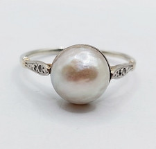 Bague art deco or blanc 18k