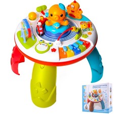 Malplay Tableau éducatif table interactive Pieuvre en mousse Train Lumière Sons