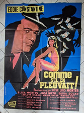 affiche de cinéma ; COMME S'IL EN PLEUVAIT, Eddie Constantine