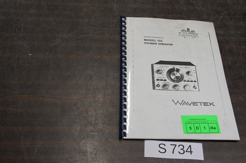 Manual wavetek 132 generator - wavetek,