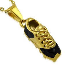 PENDENTIF HOMME PLAQUE OR NOIR
