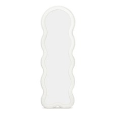 Miroir vague en tissu bouclette crème 150 x 50 cm