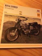 Royal Enfield 250 Crusader sport 1957 Carte moto Collection Atlas UK
