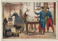 Chromo-chocolat Lorrain-Nancy-Billet de logement-Réf.245