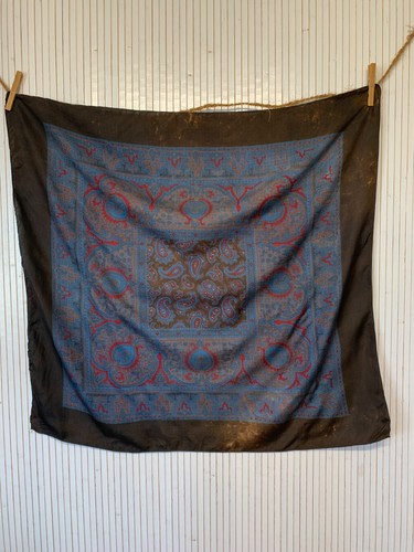 Foulard carré soie vintage - carré, de