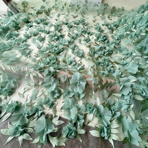 Tissu dentelle fleurs - tissu,