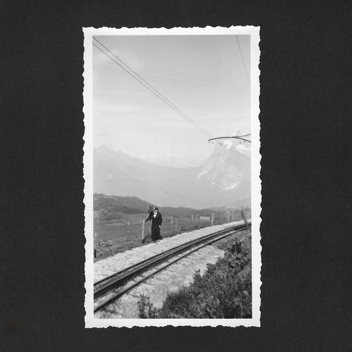 Femme rails train vue - femme, rails,