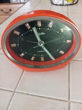 RÉVEIL MÉCANIQUE ORANGE RHYTHM Alarm 2 jewels  Fonctionne 70 VINTAGE