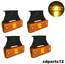 4x Feux de Gabarit LED 12V Orange Position Latéral Camion Remorque Utilitaires