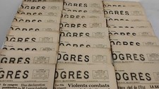 " Le Progrès " Lot D ’Anciens Journaux Aout 1942