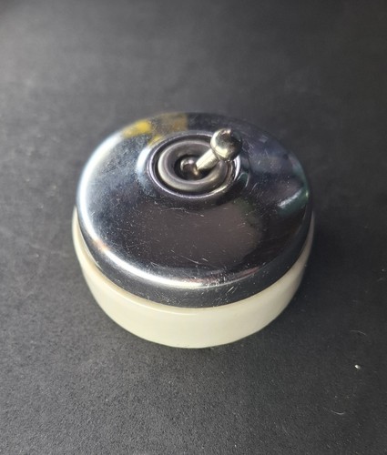 Ancien interrupteur rond metal - interrupteur,