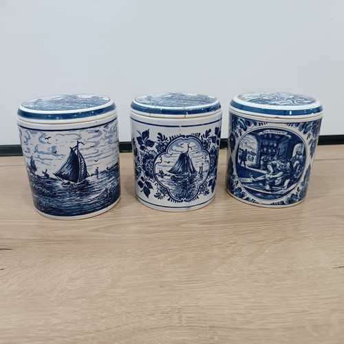 Beaux pots canisters - beaux, peints