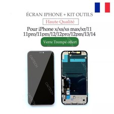 ECRAN IPHONE LCD OLED VITRE TACTILE SUR CHASSIS X XR  XS 11 12 13 14  PRO MAX JK