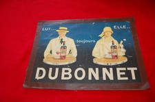 ANCIENNE PUBLICITE  CARTON  APERITIF DUBONNET VIN AU QUINQUINA vendue en l'état