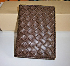 petit porte cartes cuir marron doublé TBE jamais servi