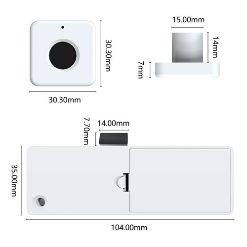 Serrure armoire rechargeable - d'armoire,