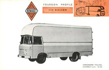 Catalogue prospekt brochure Renault Galion fourgon profilé Teilhol c. 1960 FR