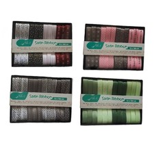 Kit Ruban Satin 12x1m / 12 Mètres de Bande de Décoration Bébé Scrapbooking