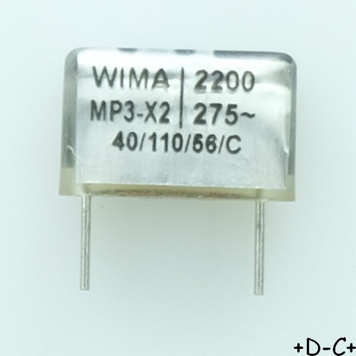 Condensateur mp3 2nf - mp3-x2, 2.2nf