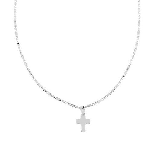 Collier blanc 18k - or,