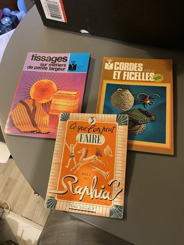 Lot livre raphia corde - lot,