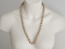 Collier Cloisonné Boules Émail Couleur Or Multicolore 82,6 G/69,5 Cm