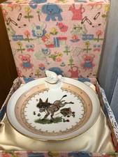 ASSIETTE A BOUILLIE DANS SA BOITE D ORIGINE "VINTAGE LIMOGES LABEL DE QUALITE